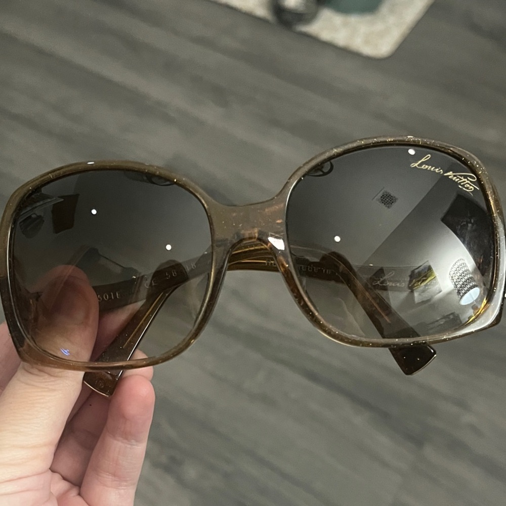 Louis Vuitton signature brown w/ glitter Sunglasses ultra rare